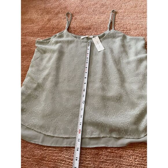 NWT Francesca’s Collection MI AMI Textured Women’s Tank Top Green XL - Picture 7 of 8